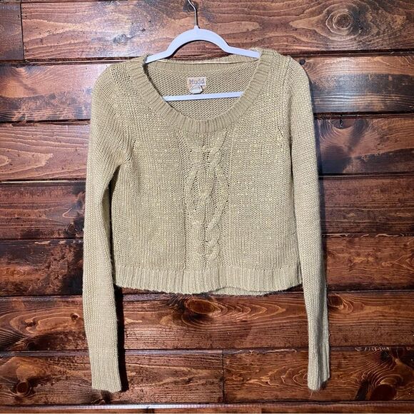Women's Vintage 90's Y2K Mudd Cropped Knit Sweater Size Medium - Picture 8 of 10